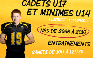 MINIMES U14 - CADETS U17