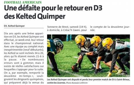 [D3] LE TELEGRAMME DU JOUR